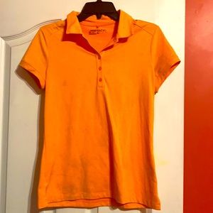 Orange Nike golf shirt